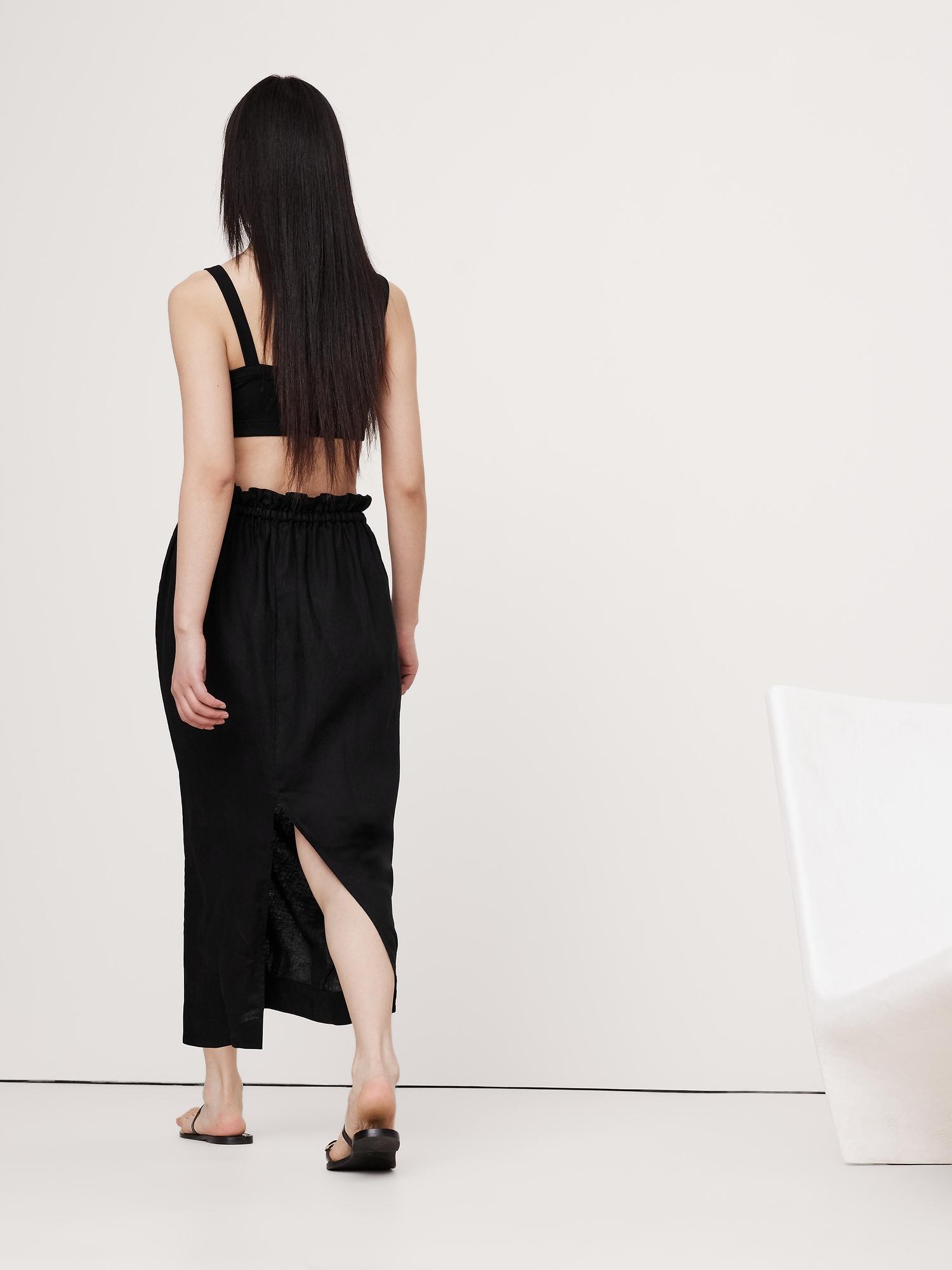 Linen Midi Skirt Product Image