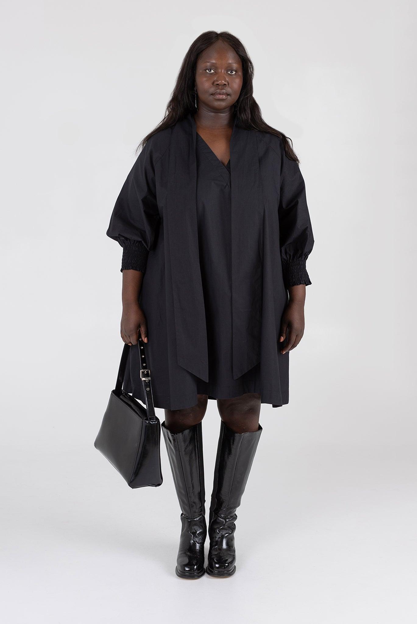 Vee Dress - Licorice Product Image