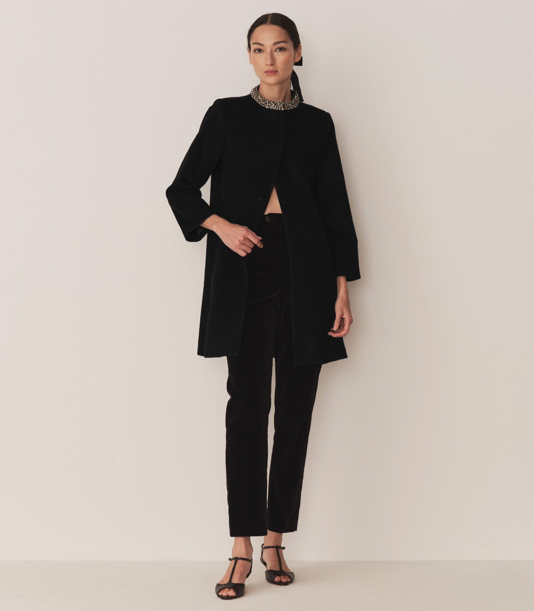 ANNEMARIE CASHMERE BLEND COAT -- BLACK Product Image