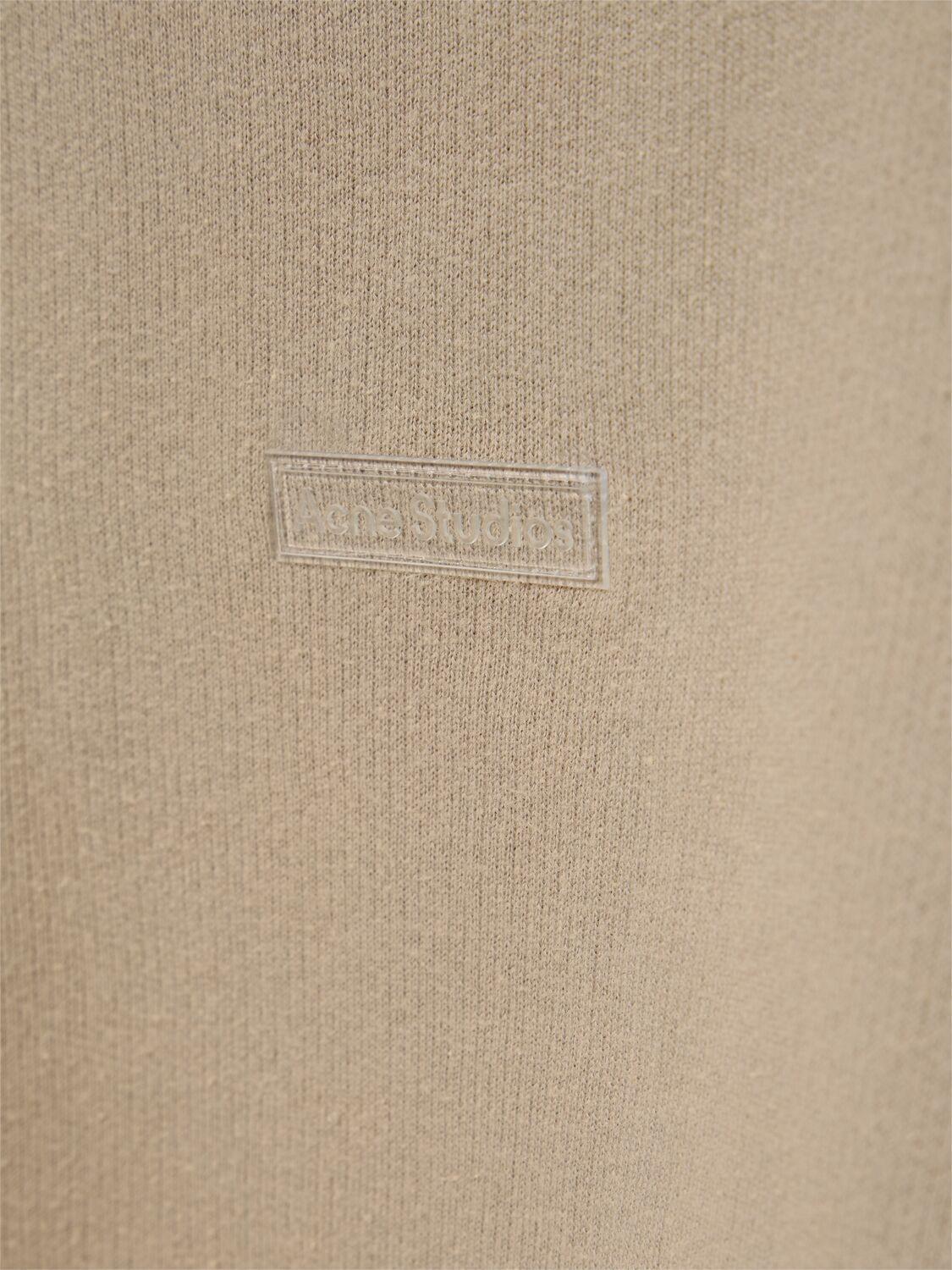 ACNE STUDIOS Fester H Cotton-jersey Hoodie In Neutrals Product Image