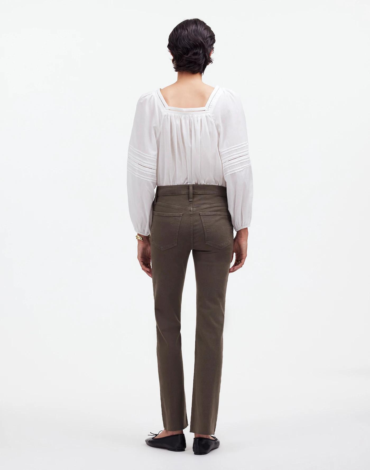 Tall Kick Out Crop Jeans in Driftwood Brown: Raw-Hem Edition Product Image