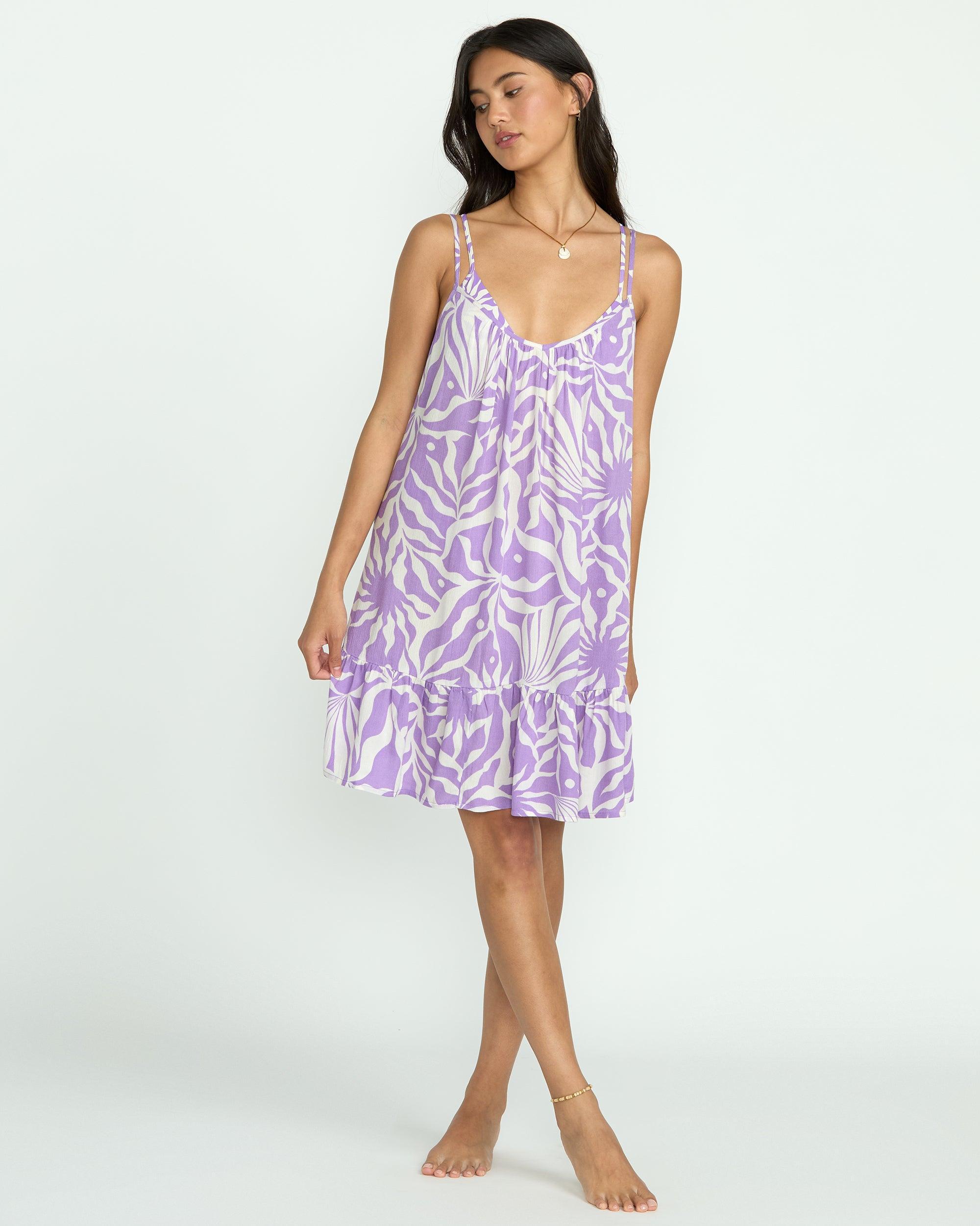 Beach Vibes Print Cover-Up - Paradise Purple Female Product Image