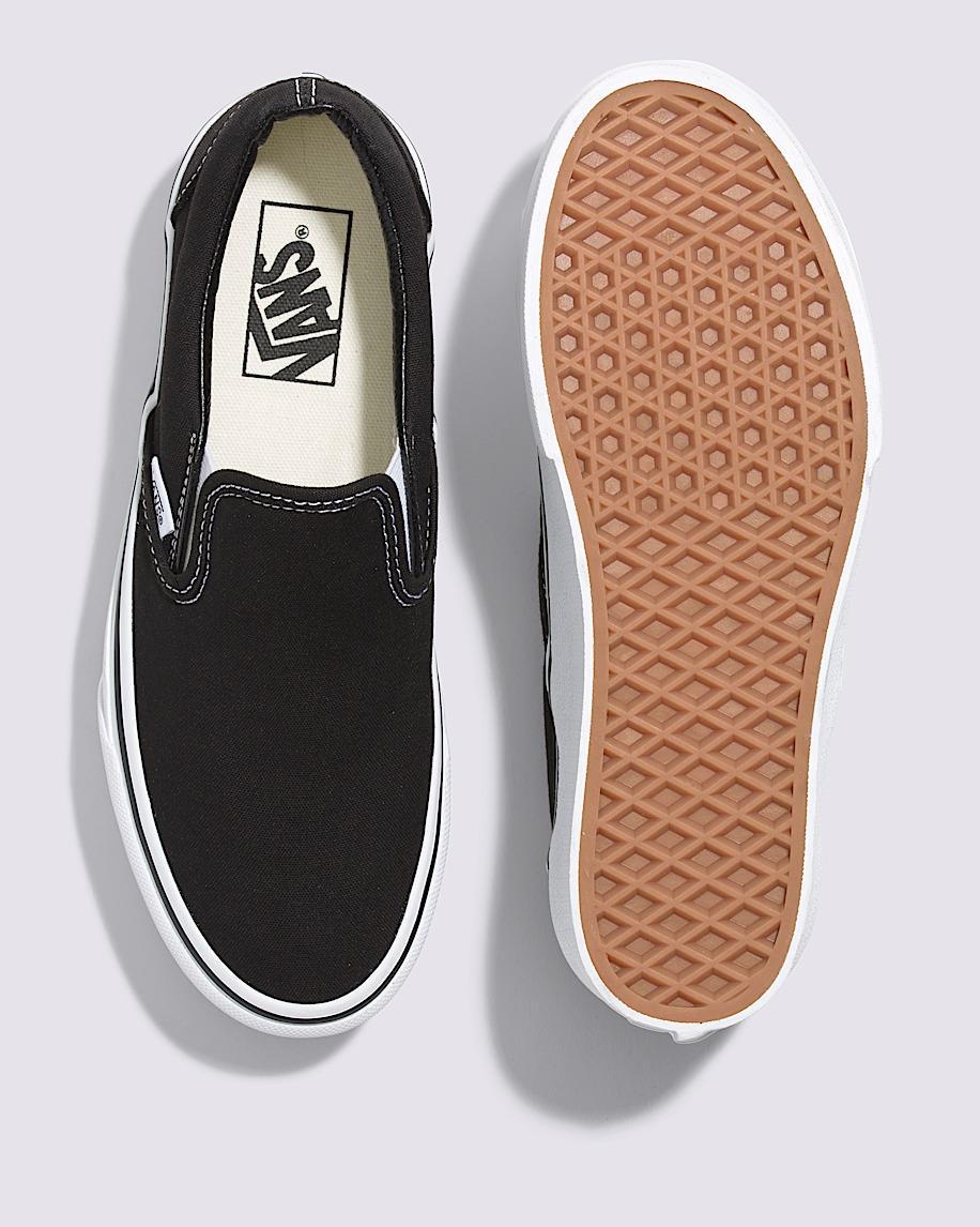 Classic Slip-On Platform Shoe in Black / White| Vans US Product Image