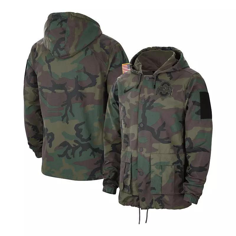 Mens Nike Camo Alabama Crimson Tide Military Pack Lightweight Full-Snap Hooded Jacket Product Image