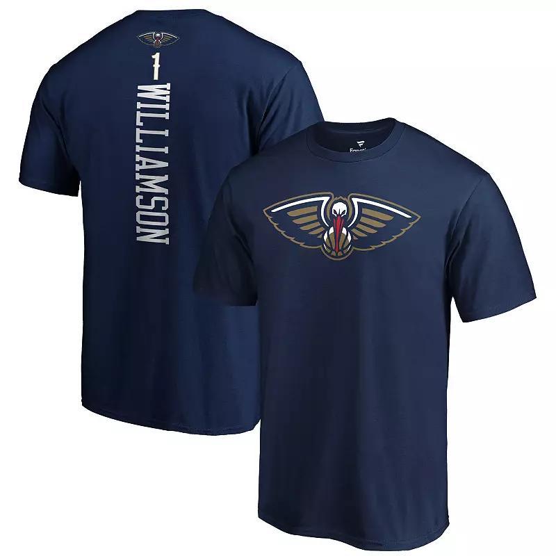 Men's Fanatics Branded Zion Williamson Navy New Orleans Pelicans 2019 NBA Draft Playmaker Name & Number T-Shirt, Size: 3XL, Blue Product Image