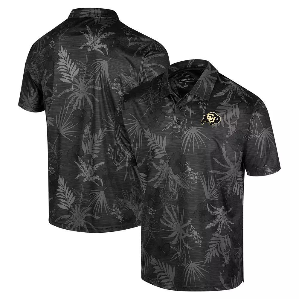 Men's Colosseum Black Colorado Buffaloes Big & Tall Palms Polo,  Product Image
