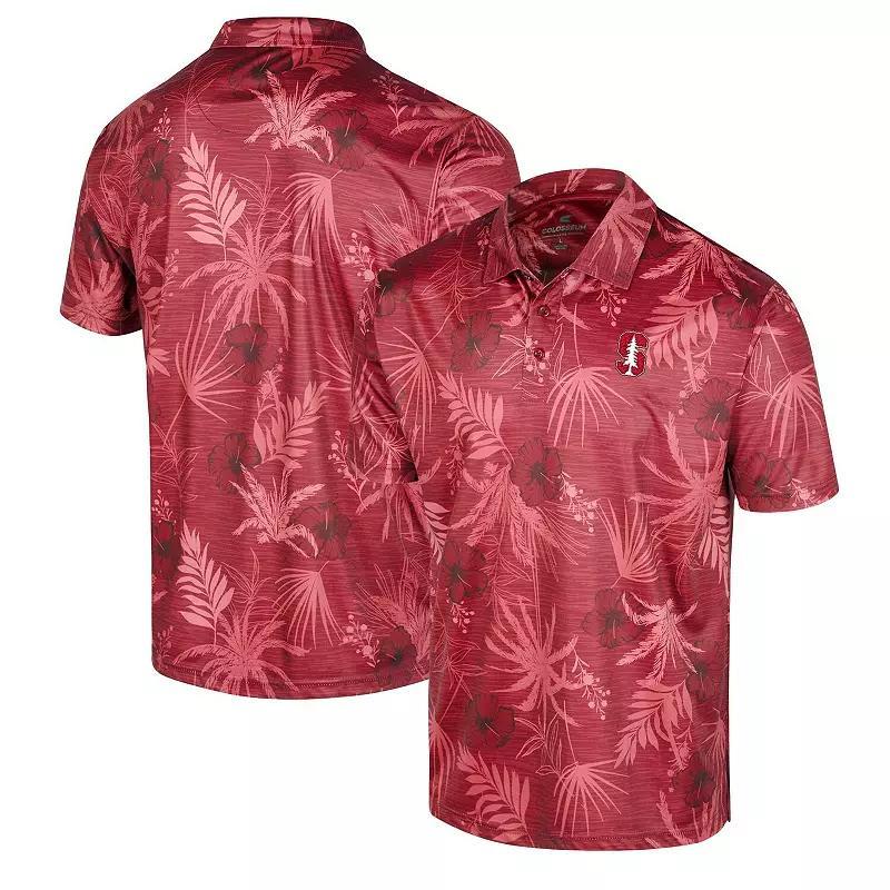 Mens Colosseum Cardinal Stanford Cardinal Palms Team Polo Product Image