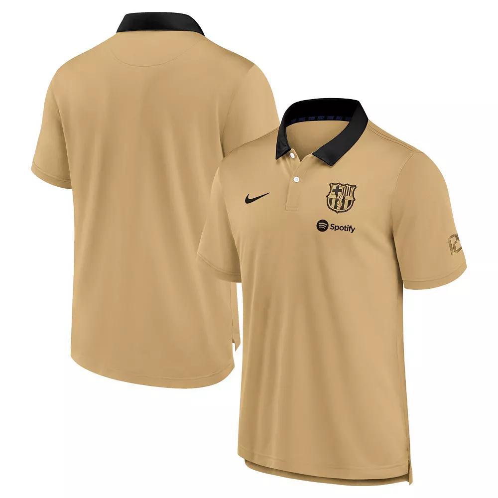 Men's Nike Gold Barcelona 2024/25 Performance 2.0 Polo, Size: Small, Bar Gold Product Image