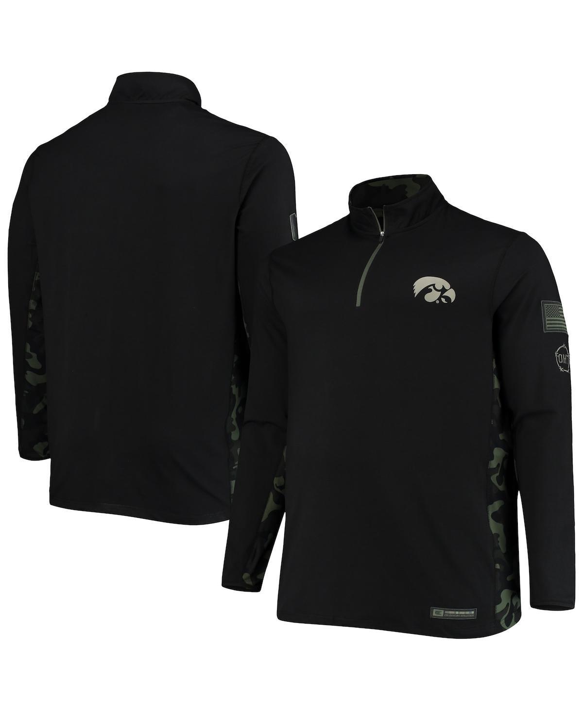 Mens Colosseum Iowa Hawkeyes OHT Military Appreciation Big & Tall Quarter-Zip Jacket Product Image