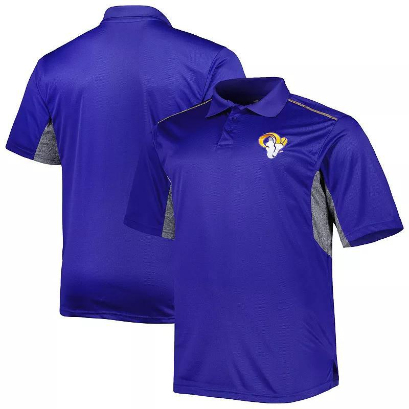 Mens Royal Los Angeles Rams Big & Tall Team Color Polo Product Image