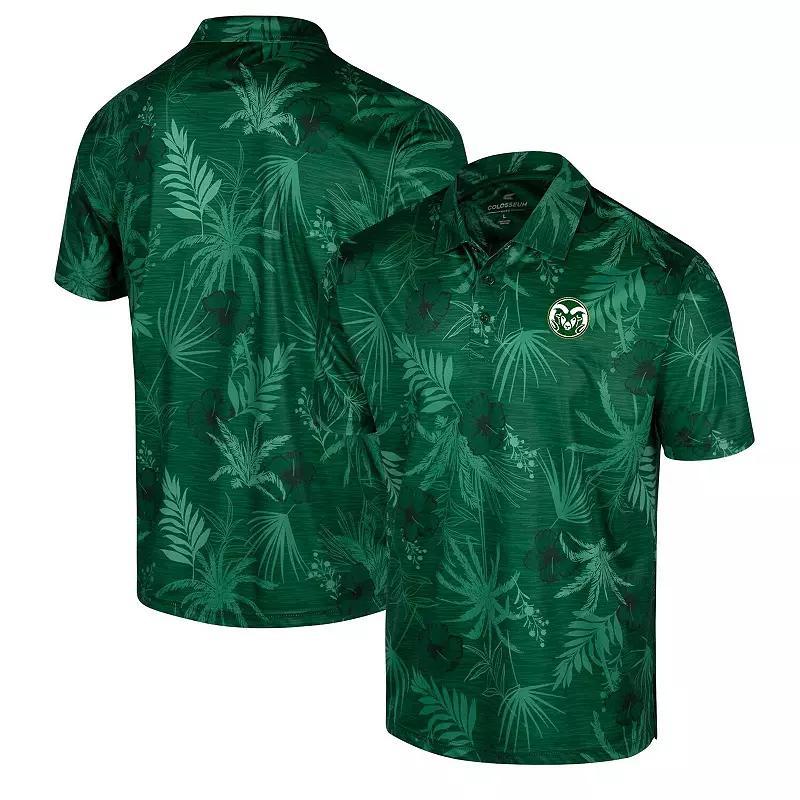 Colosseum Mens Green Colorado State Rams Palms PoloShirt Product Image