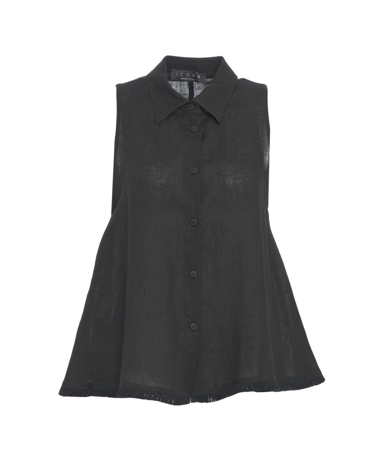 Linen sleeveless blouse Product Image