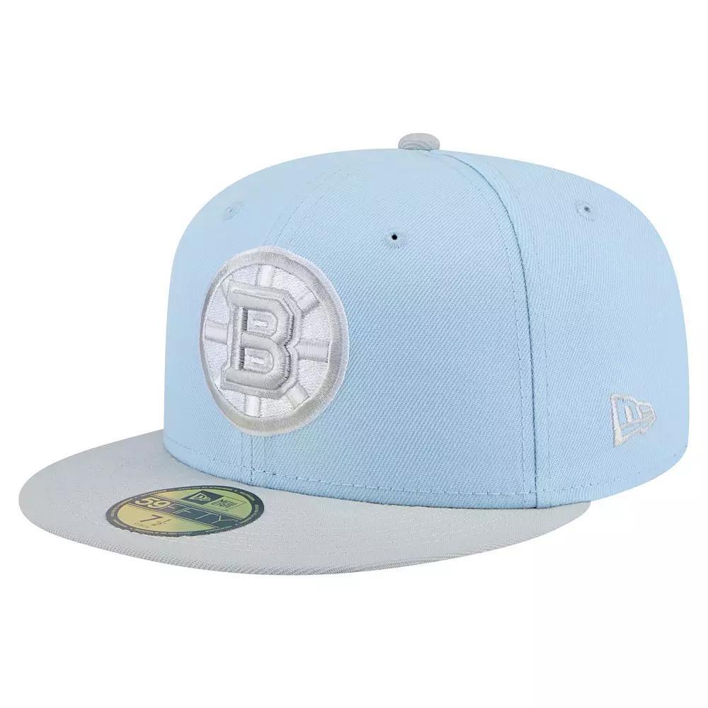 Men's New Era Light Blue/Gray Boston Bruins Color Pack Two-Tone 59FIFTY Fitted Hat,  Product Image