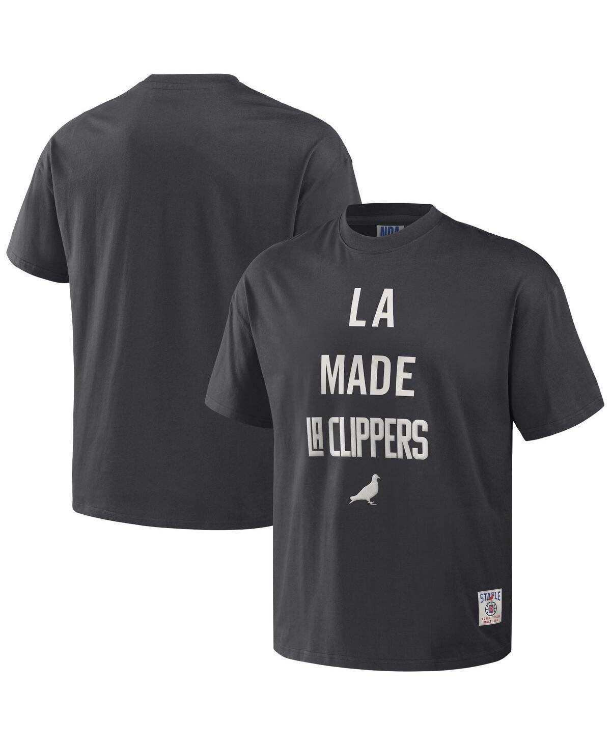 Mens NBA x Staple Anthracite LA Clippers Heavyweight Oversized T-Shirt Product Image