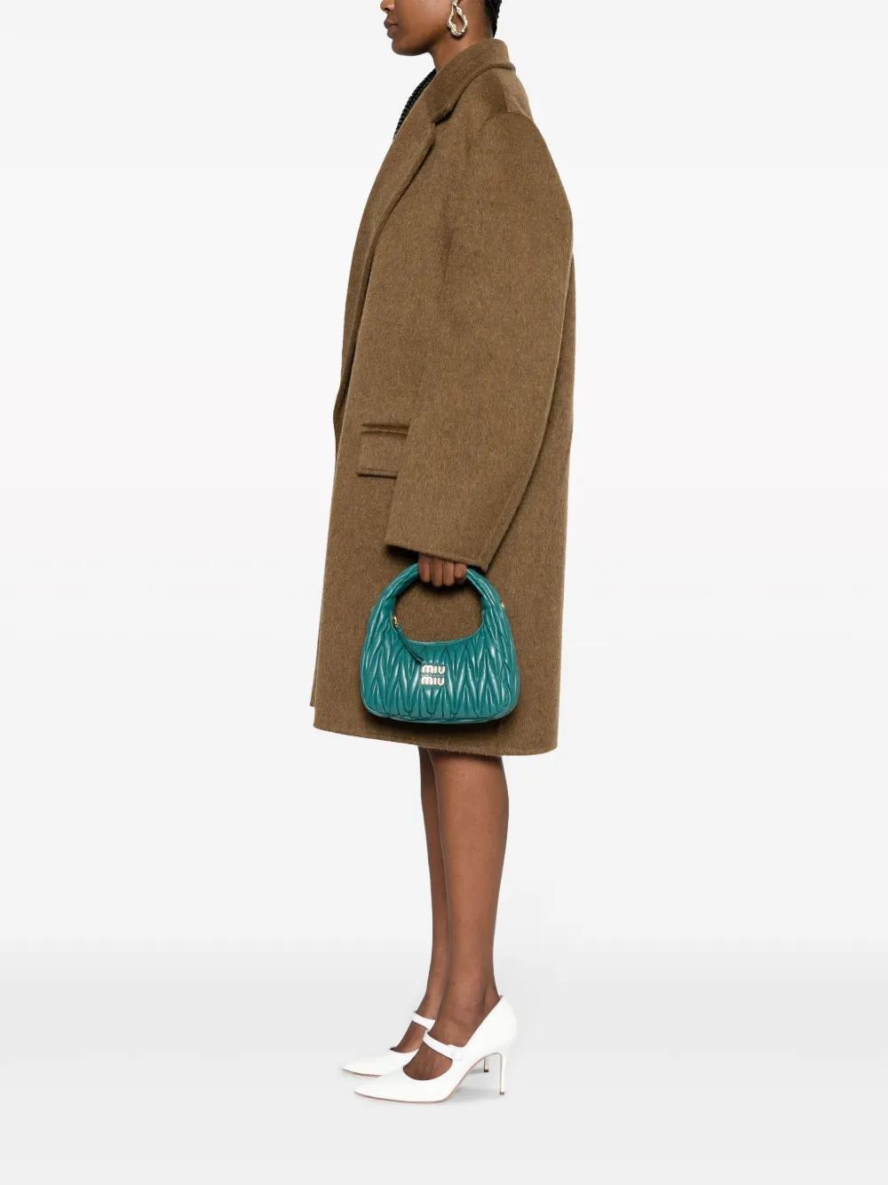 MIU MIU Wander Matelassé Shoulder Bag In Grün Product Image