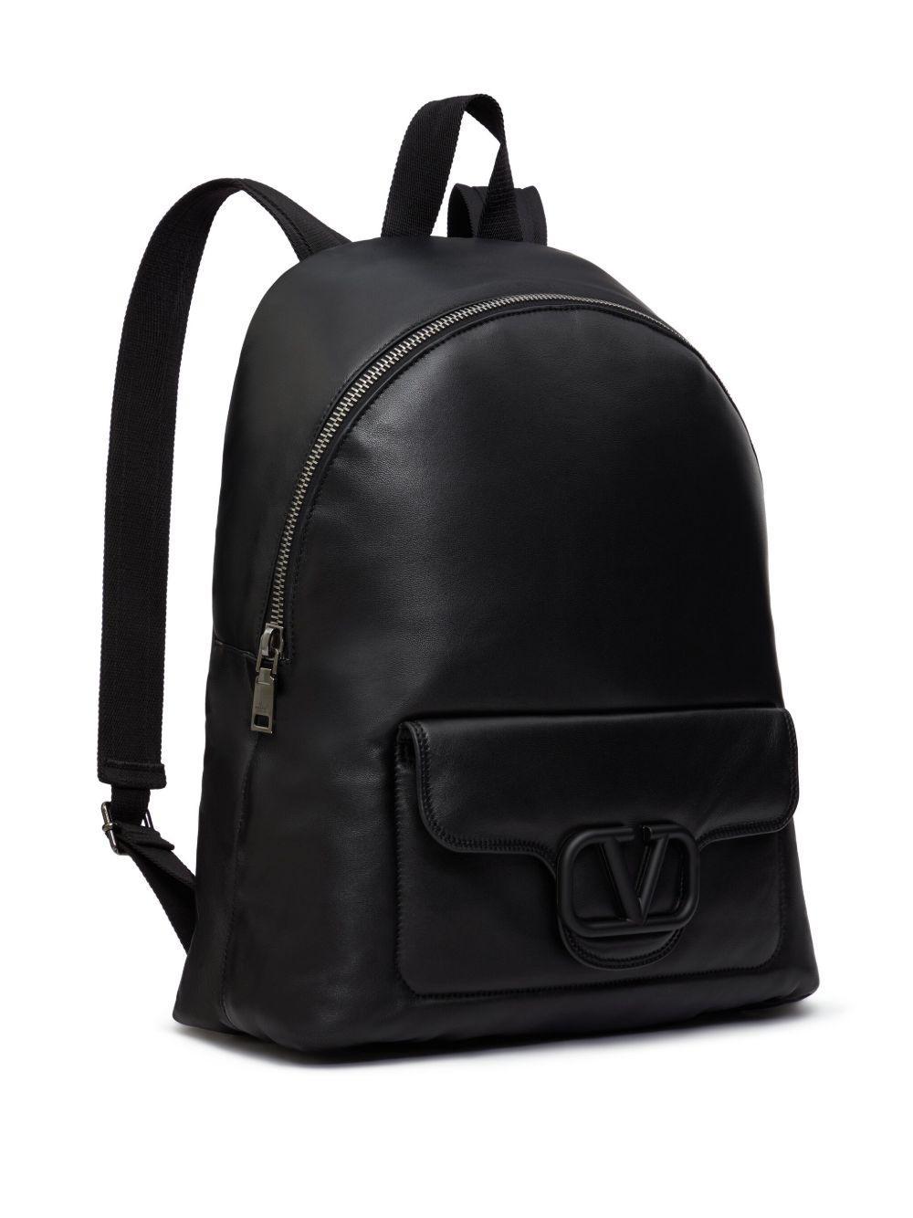 VLogo Signature leather backpack Product Image