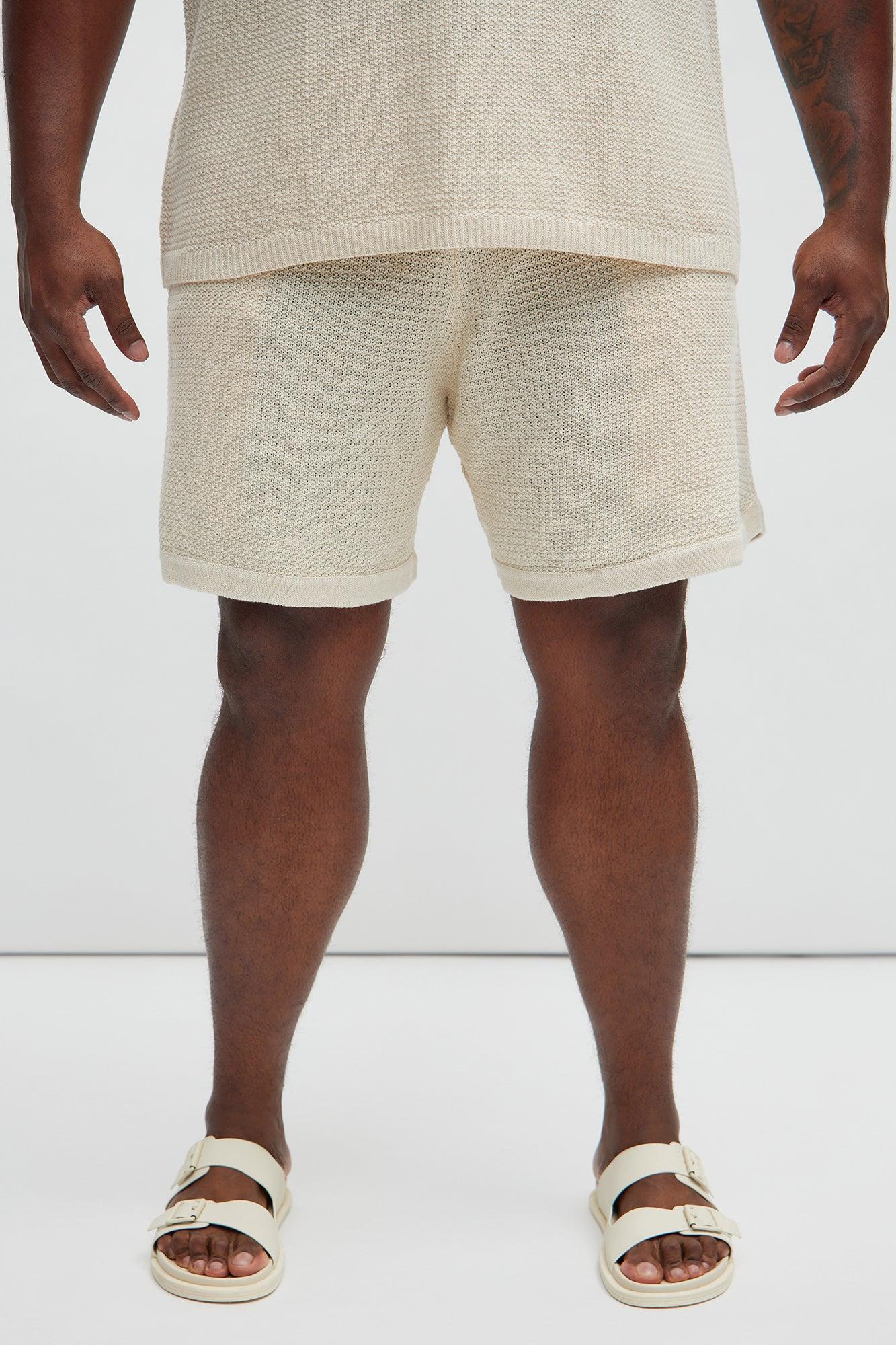 Clay Textured Shorts - Cream Product Image