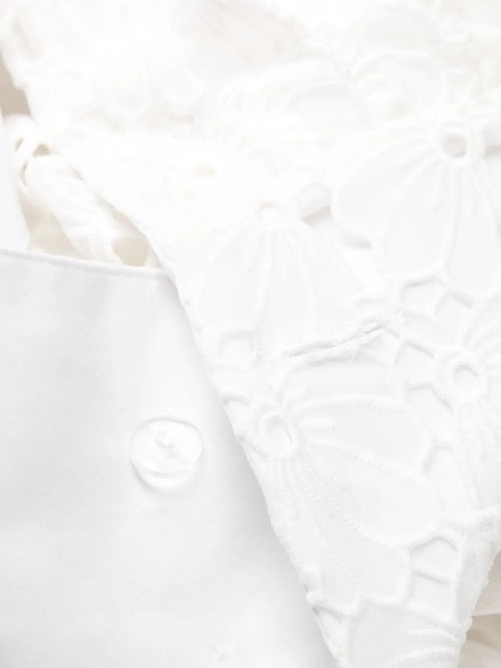 floral-lace double-breasted dress Product Image