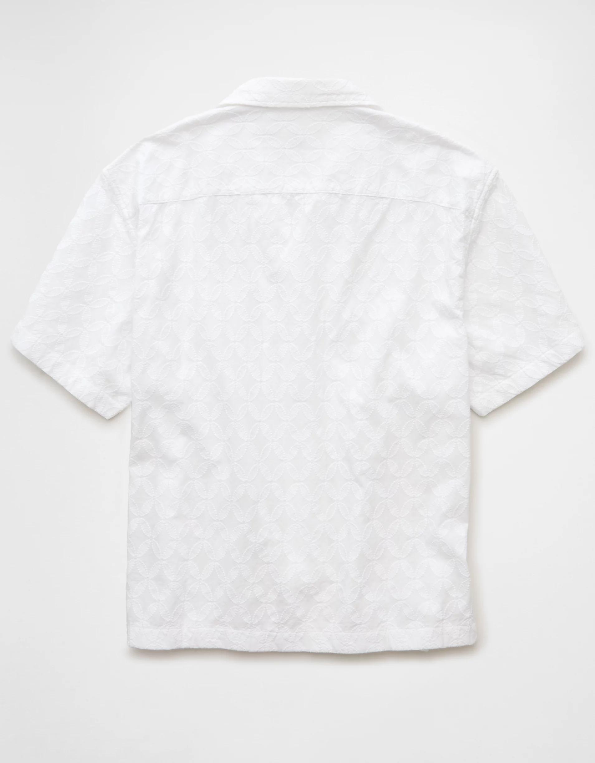 AE Poolside Textured Button-Up Shirt Product Image