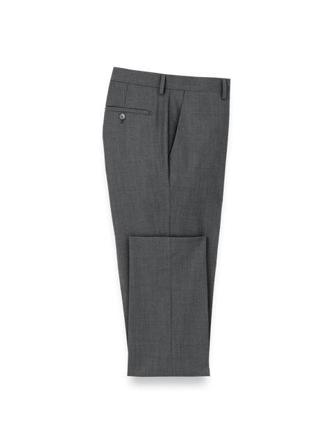 Wool Stretch Bengaline Suit Pants - Grey Product Image