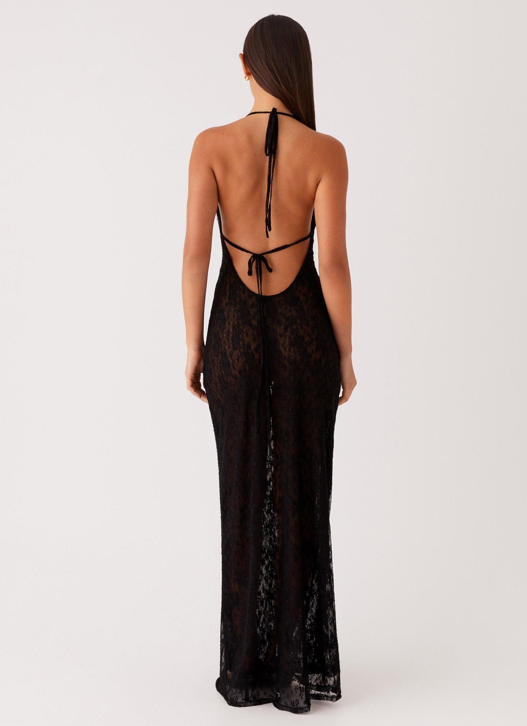 Champagne Coastline Maxi Dress - Black Product Image