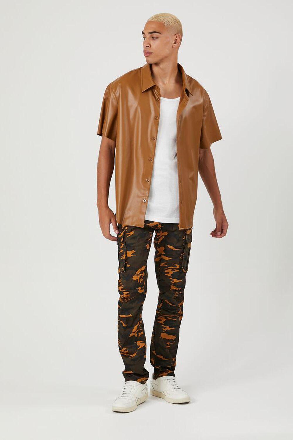 Twill Camo Print Slim-Fit Pants | Forever 21 Product Image