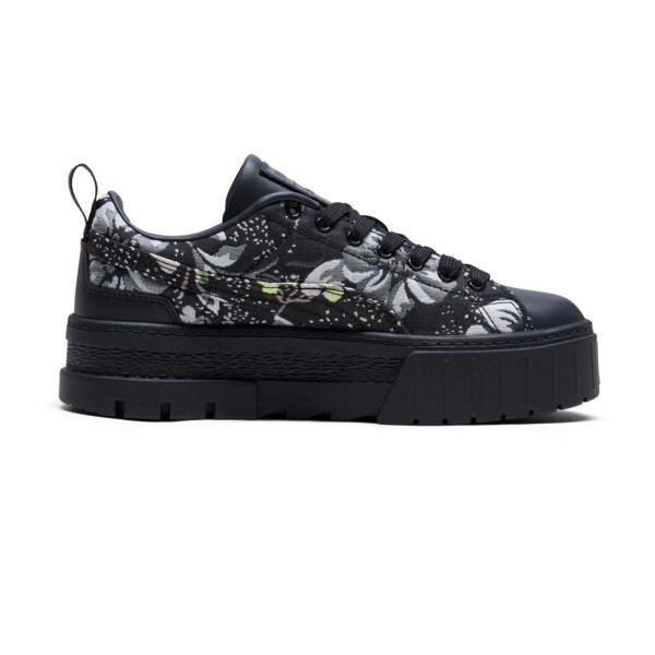 PUMA Mayze Dark Floral Women's Sneakers in Black/Silver/Smokey Grey Product Image