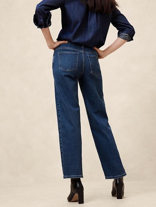 Mid-Rise Straight Pintuck Jean Product Image