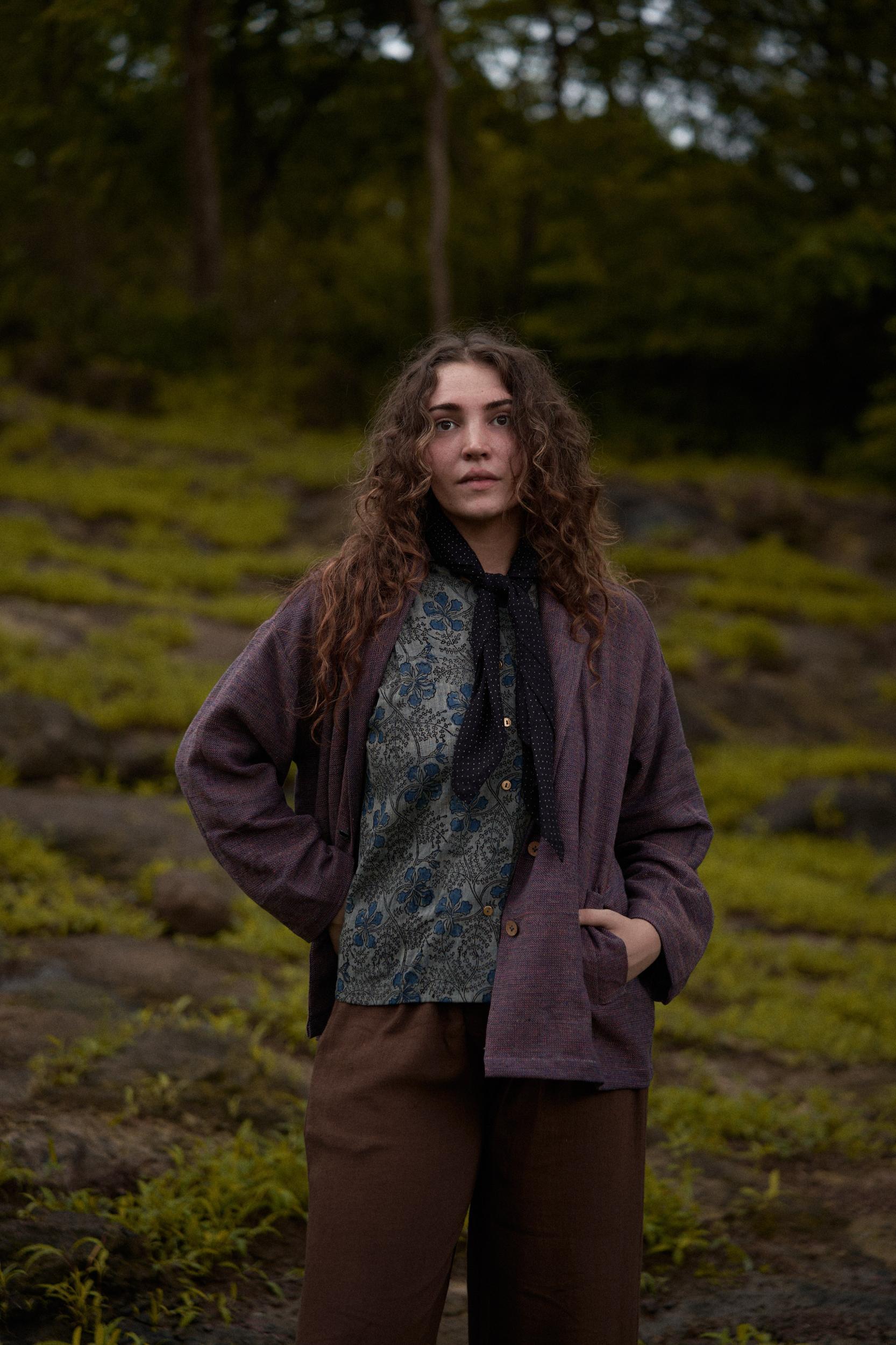 Fuchsia Flair Twill Jacket Product Image