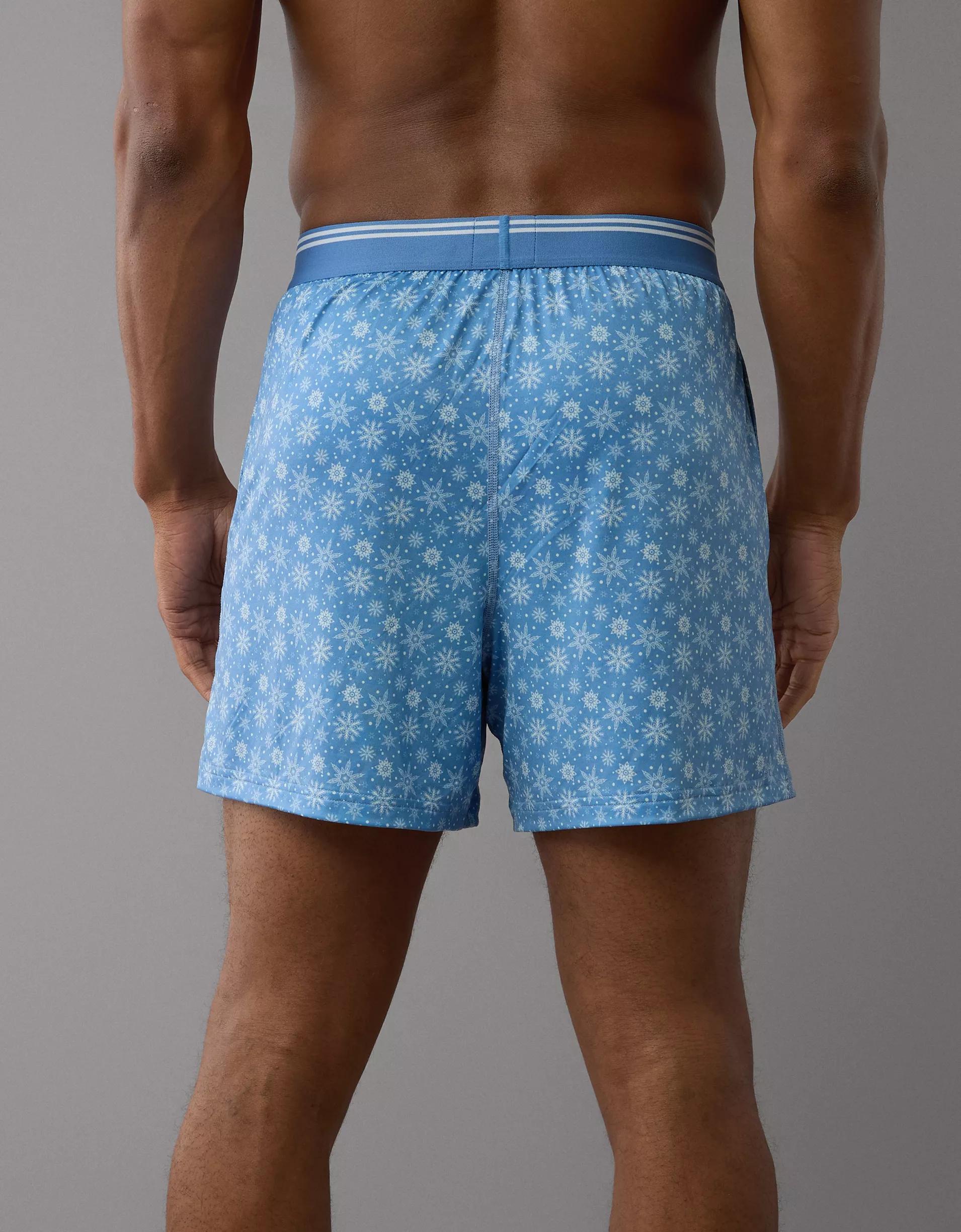 AEO Men's Tiny Snowflakes Ultra Soft Pocket Boxer Short Product Image
