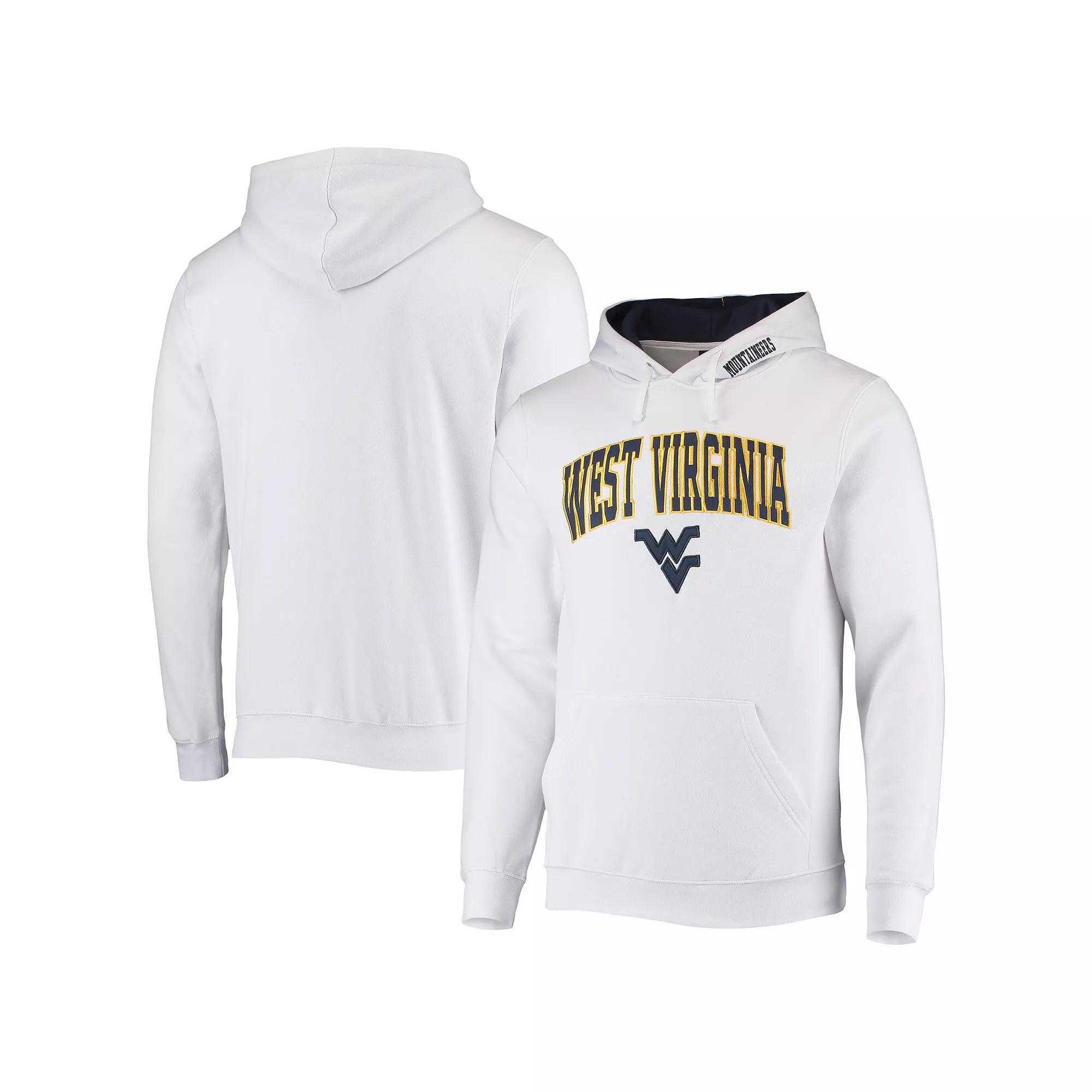 Men's Colosseum White West Virginia Mountaineers Arch & Logo 3.0 Pullover Hoodie,  Product Image
