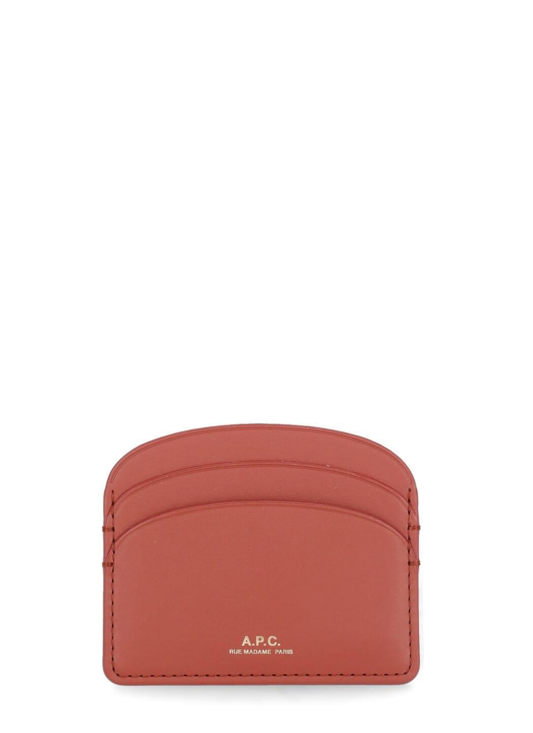 APC Demi Lune Card Holder In Red Product Image