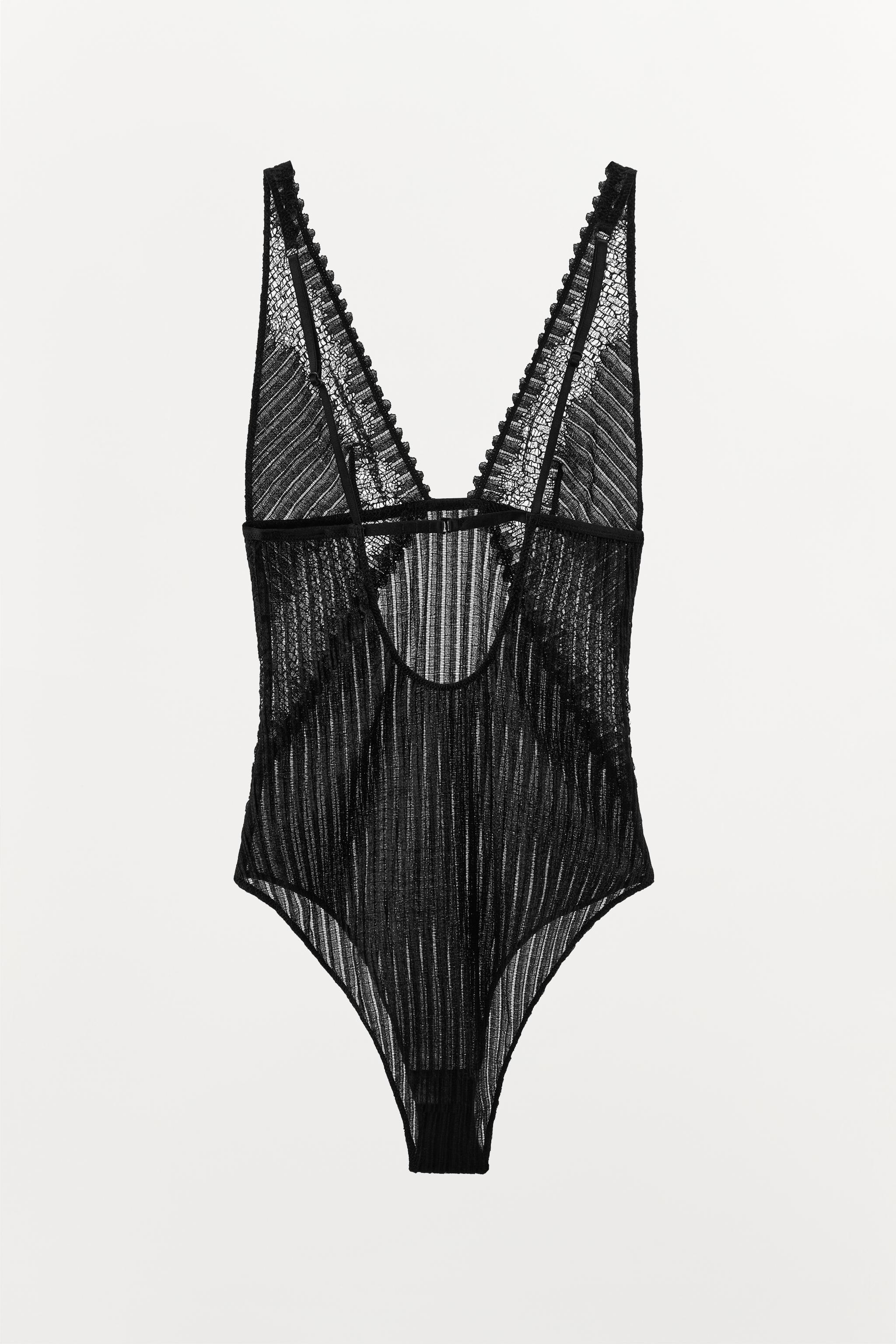 PLEATED LACE BODYSUIT Product Image