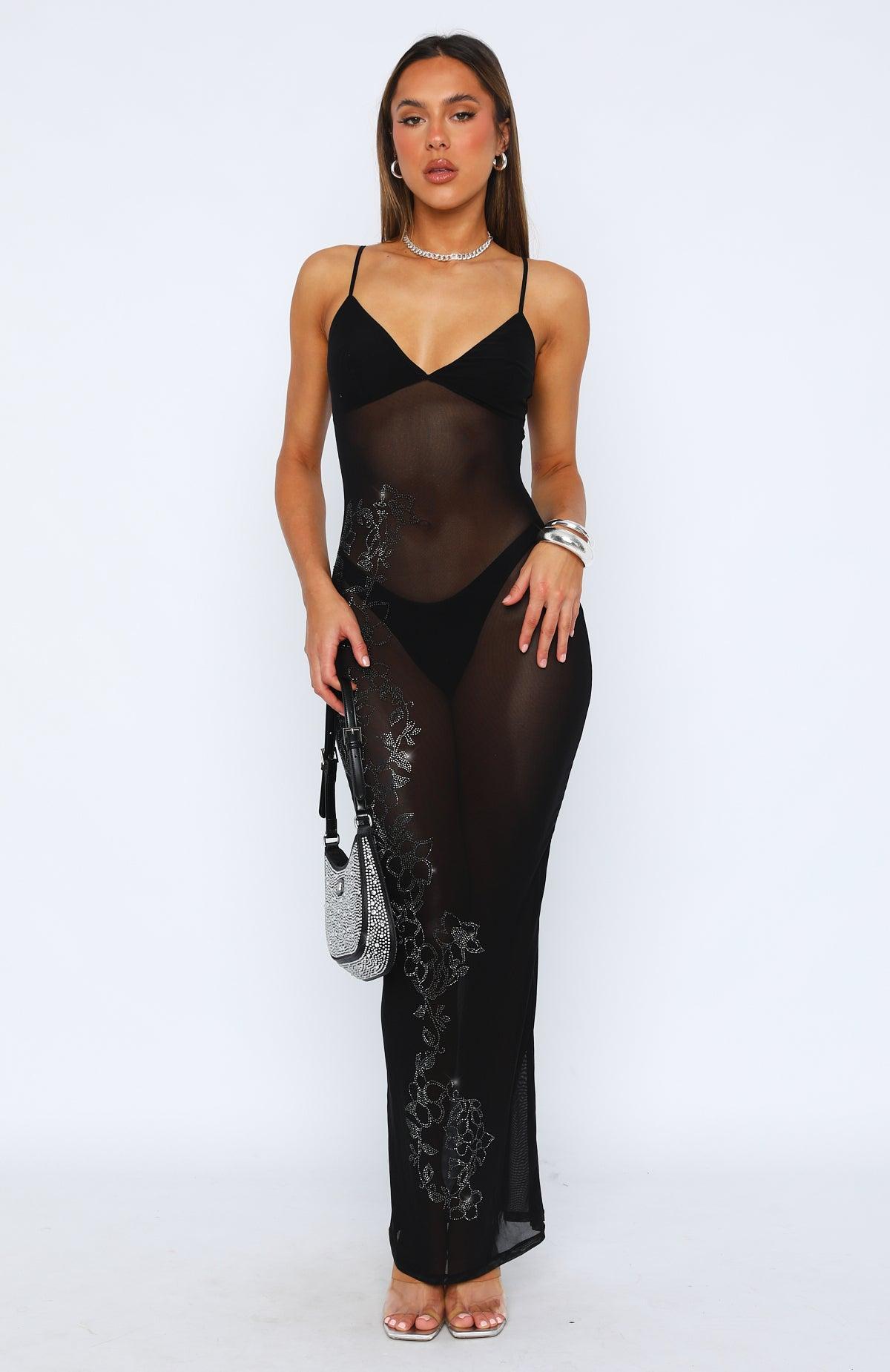 Diamonds Dancing Maxi Dress Black Product Image