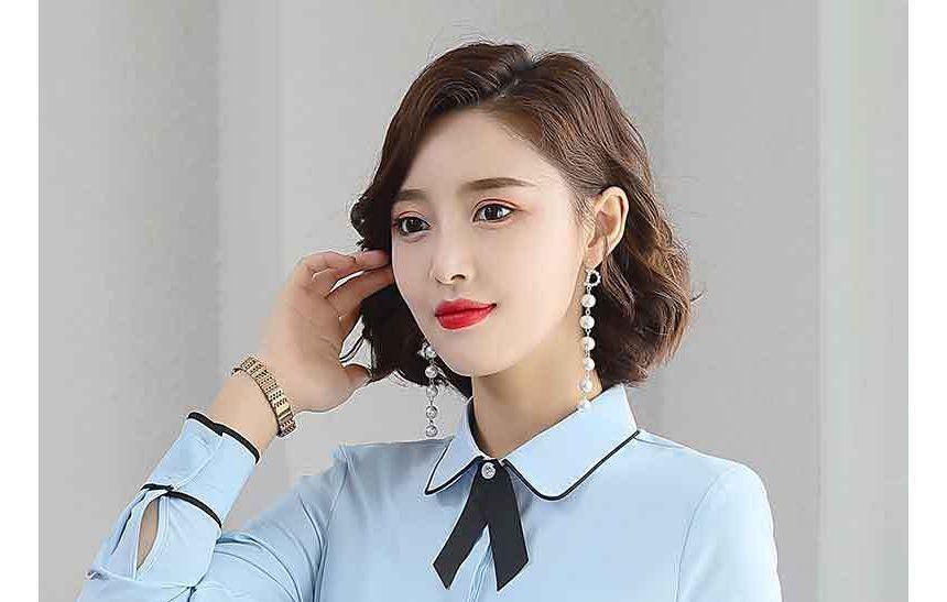 Long-Sleeve Plain Shirt Product Image