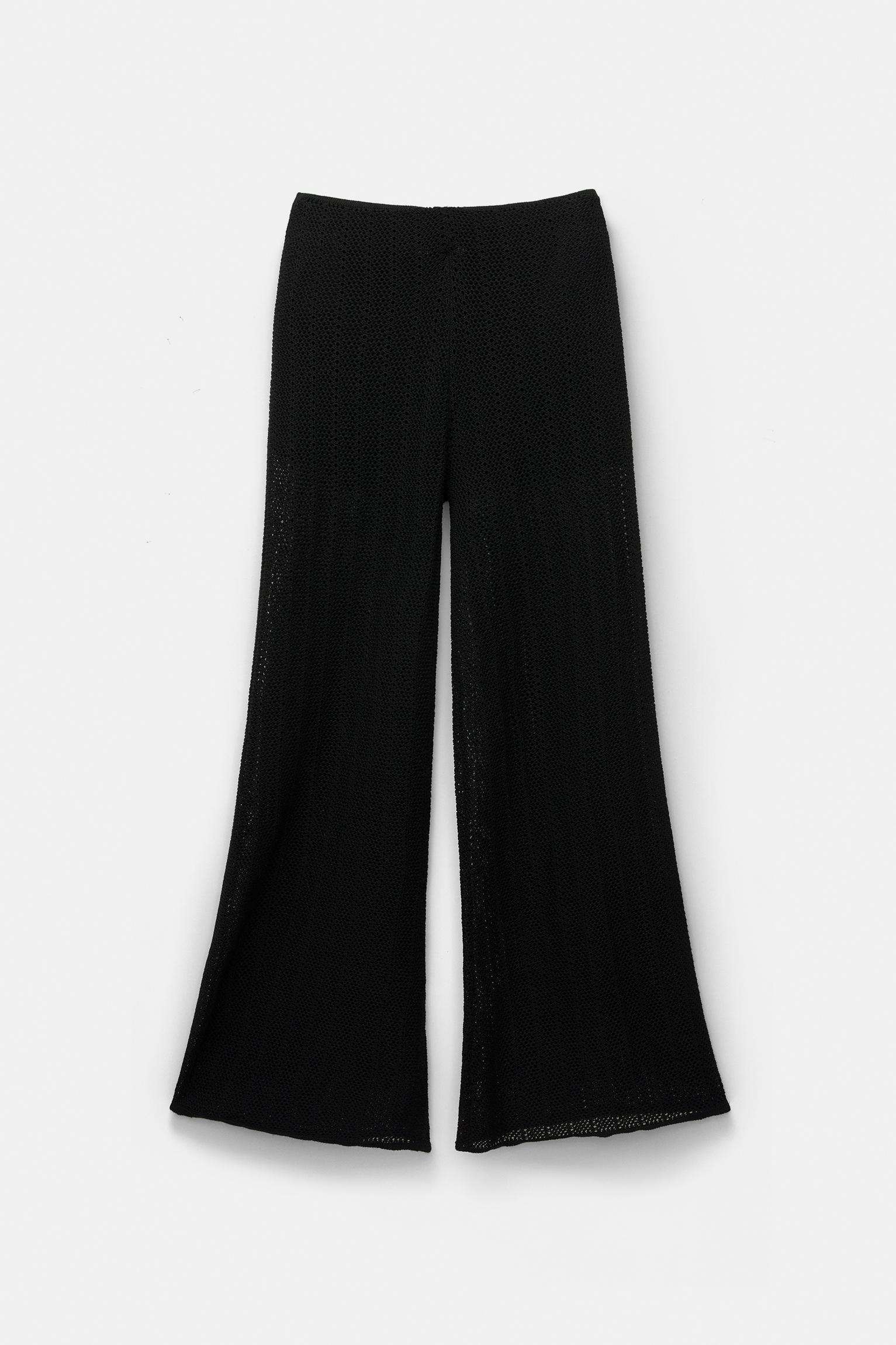 Open knit flared pants Product Image