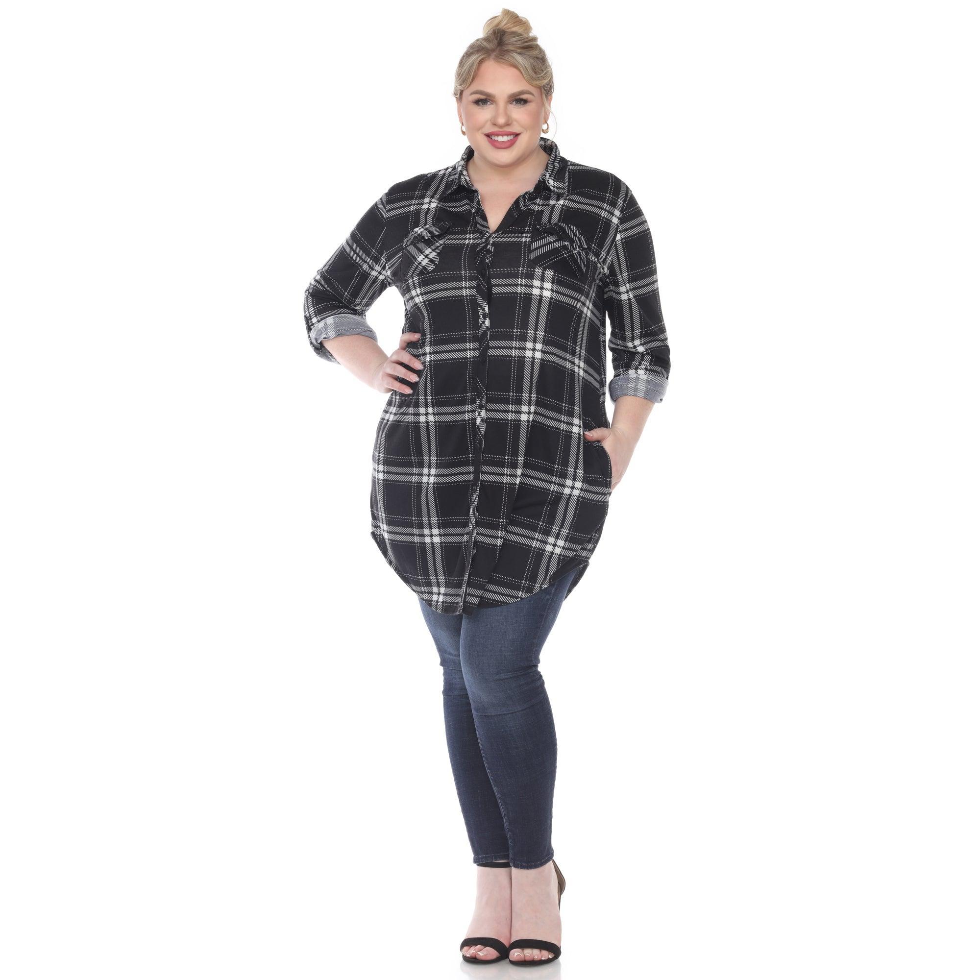 Plaid Tunic Top - Plus Product Image