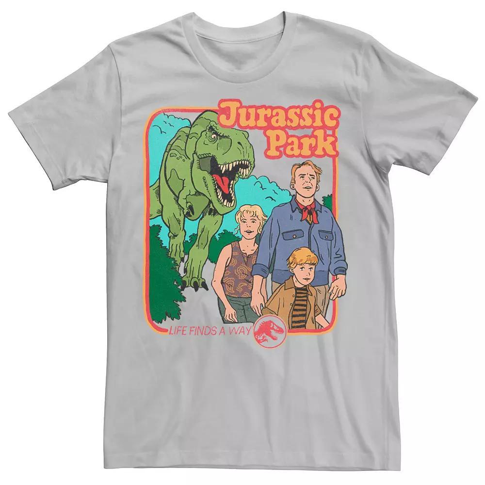 Men's Jurassic Park Vintage Characters Life Finds A Way Tee,  Product Image