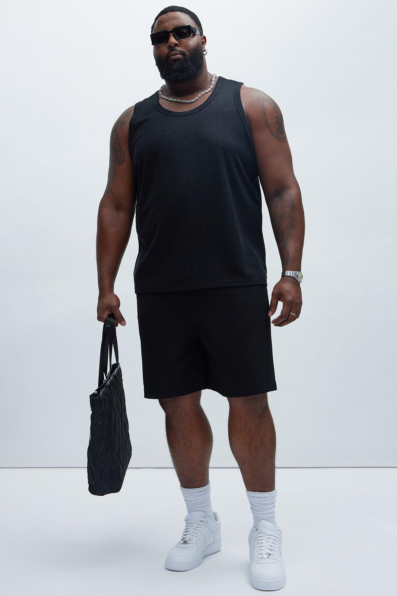 Henrik Textured Tank - Black Product Image
