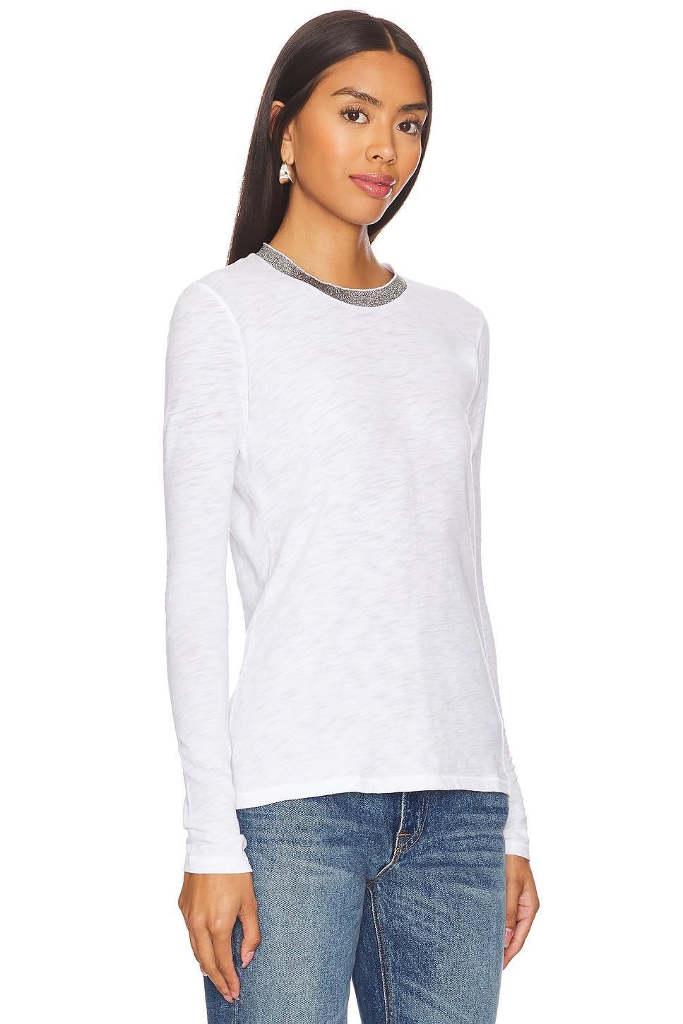 Metallic Trim Long Sleeve Tee Product Image