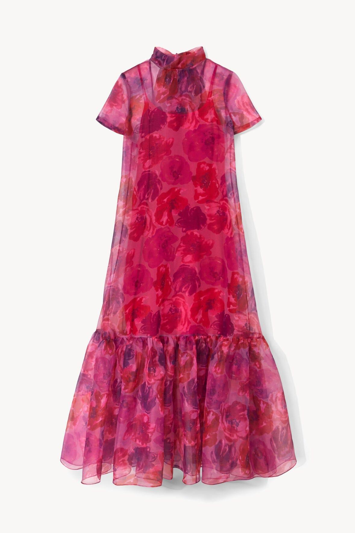 CALLUNA DRESS | MAGENTA PAINTED FLORAL Product Image