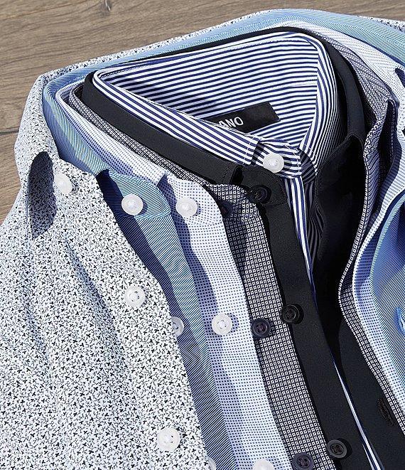 Murano Slim Fit Non-Iron Point Collar Twill Knit Dress Shirt Product Image
