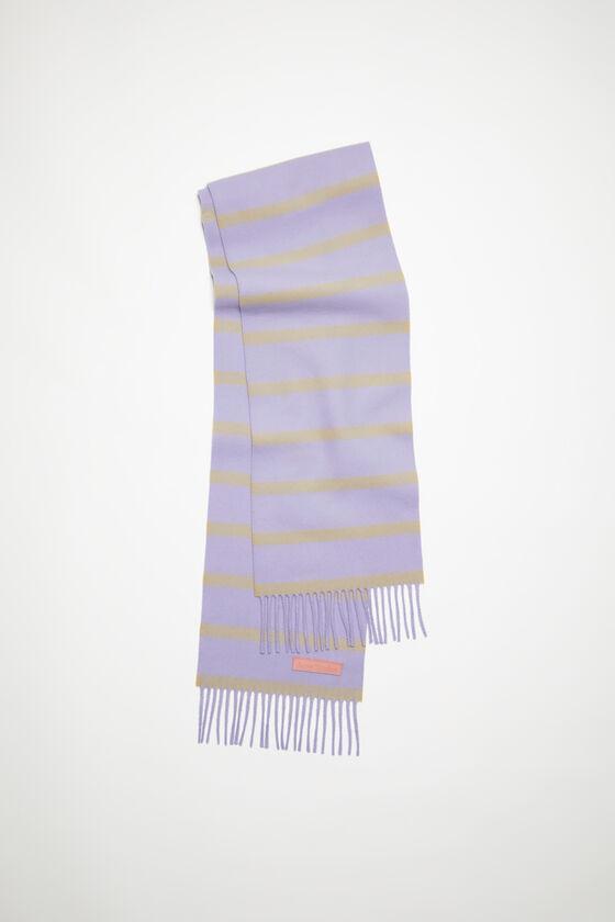 Wool scarf pink label - Narrow Product Image