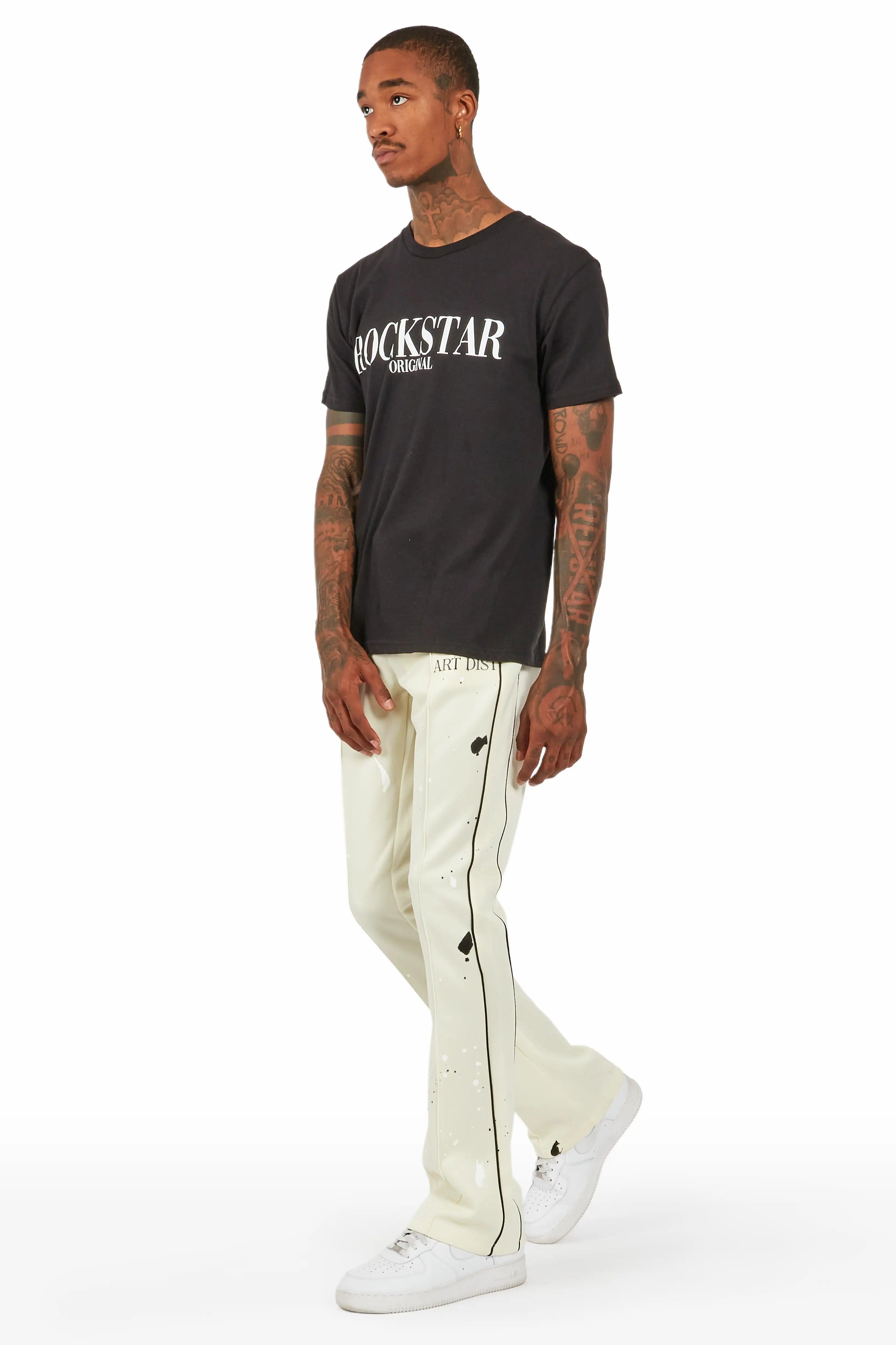 Jaco Cream Stacked Flare Pant Male Product Image