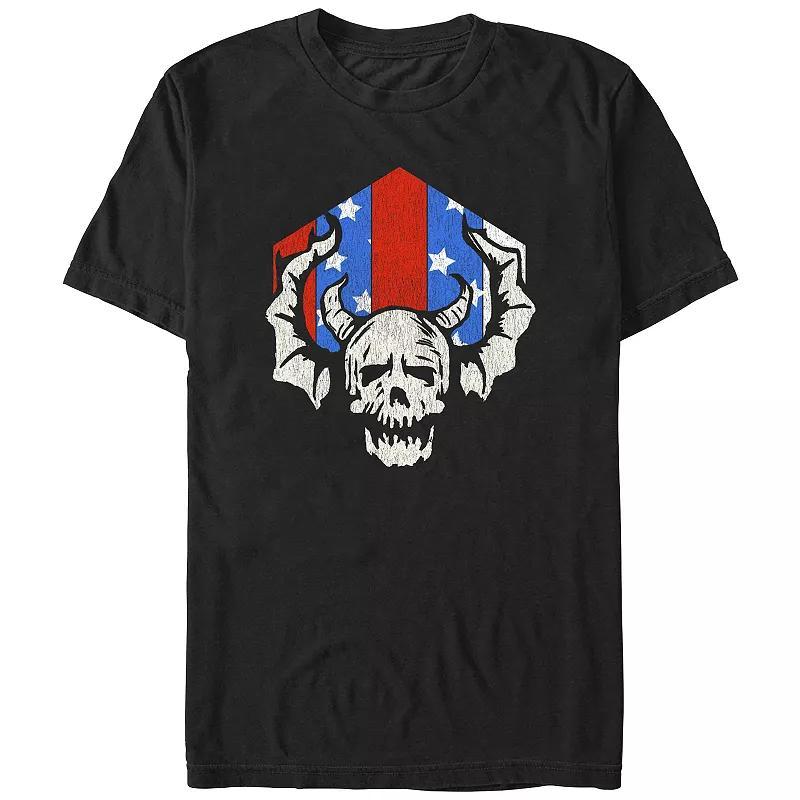 Men's Stranger Things Hellfire Americana Graphic Tee, Size: Medium, Black Product Image