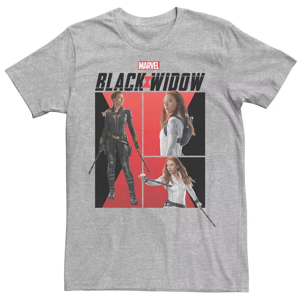 Men's Marvel Black Widow Comic PaneTee, Size: 3XL, Athletic Grey Product Image