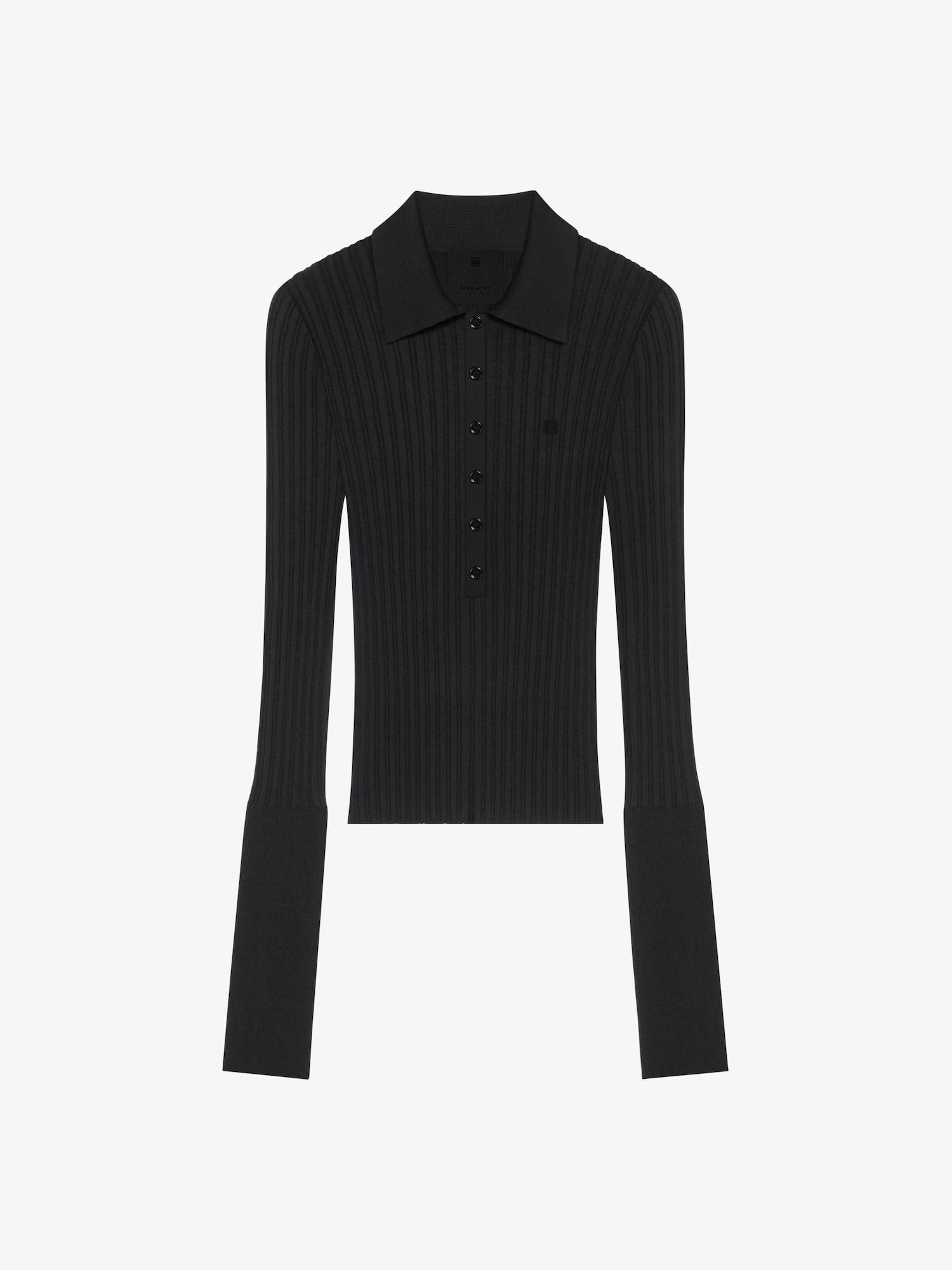 Polo sweater in wool with 4G detail Product Image