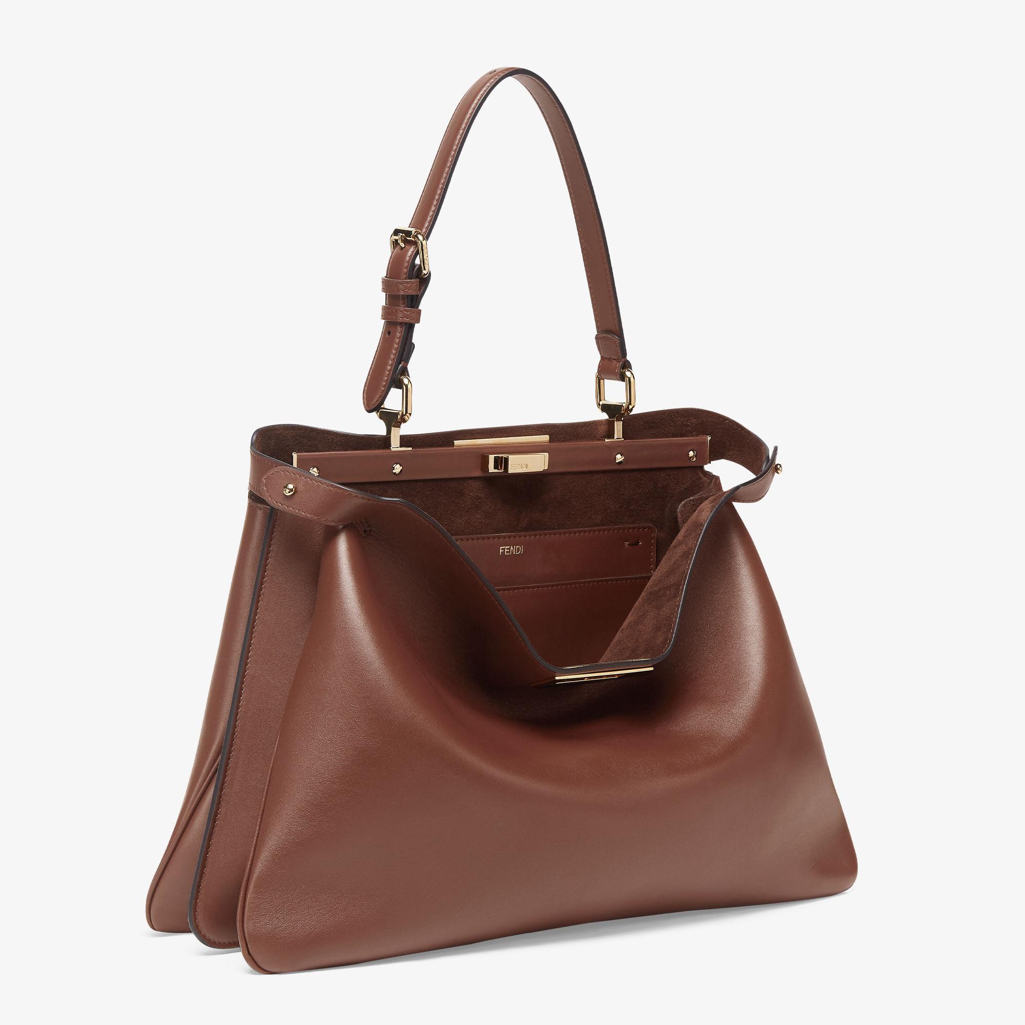 Peekaboo Soft LargeBrown leather bag Product Image