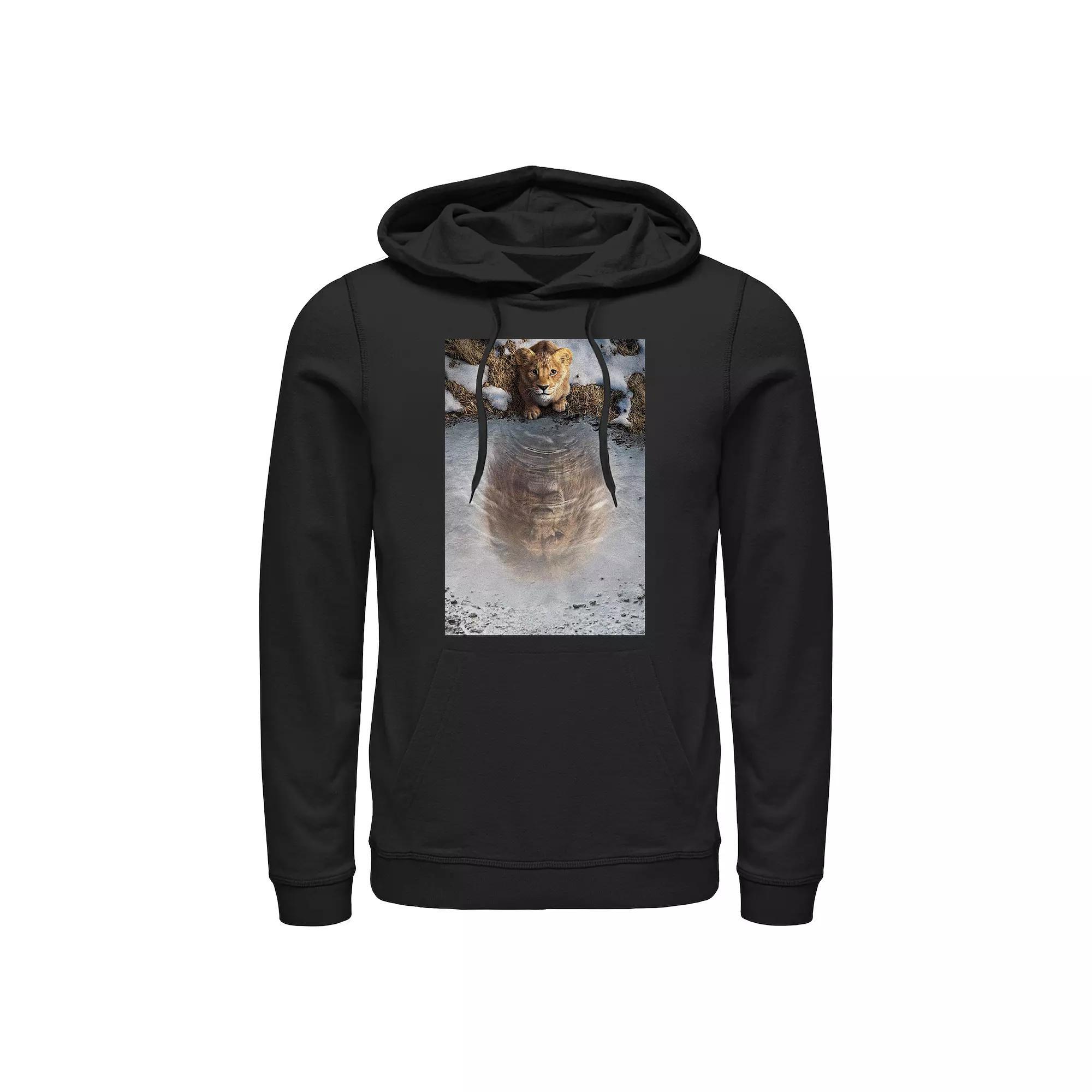 Disney's Mufasa The Lion King Cub Reflection Men's Graphic Hoodie, Size: XL, Black Product Image