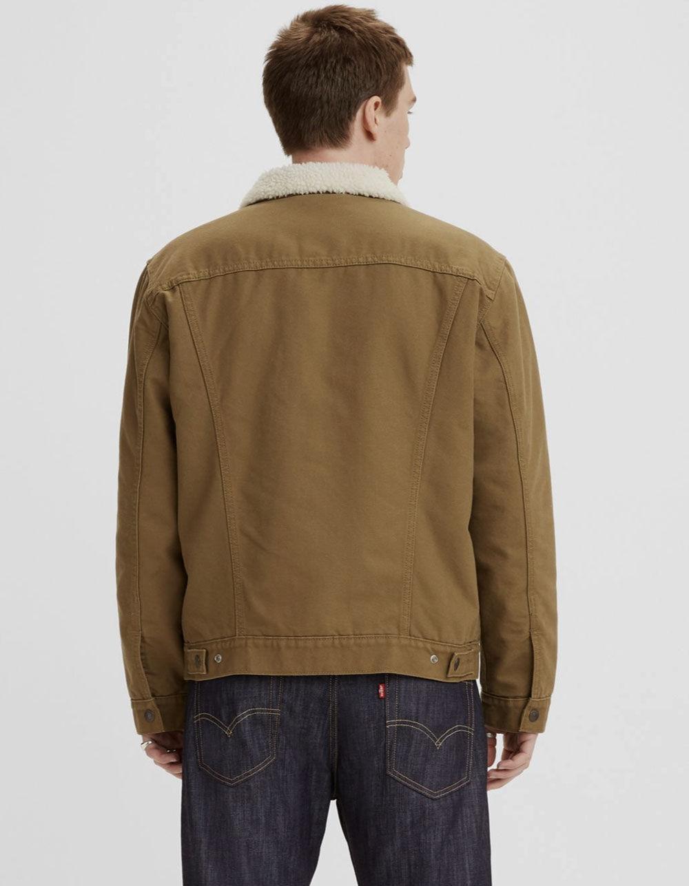LEVI'S Canvas Type III Mens Sherpa Trucker Jacket - TAN Product Image